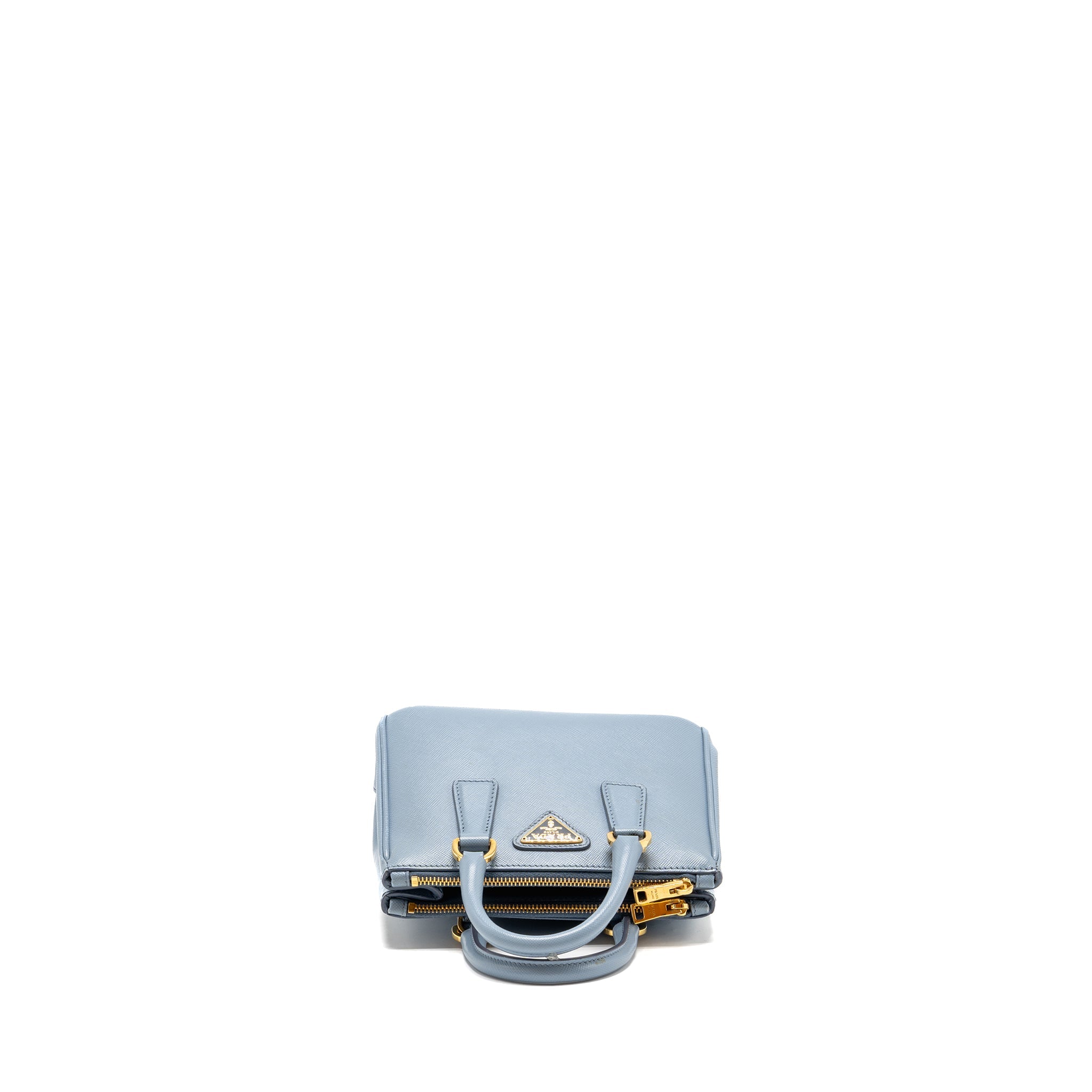 PARADA GALLERIA SAFFIANO MINI TOTE BAG LEATHER LIGHT BLUE GHW