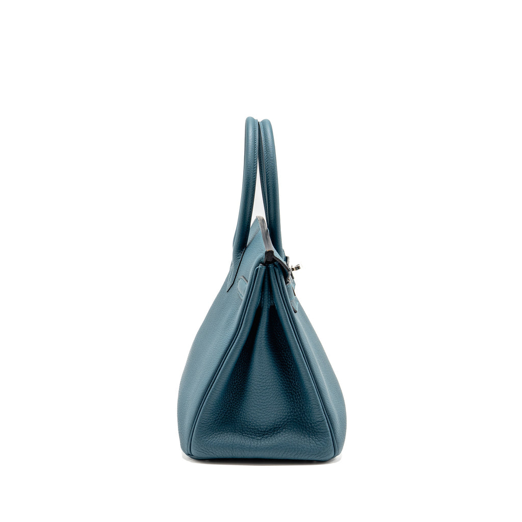 HERMES BIRKIN 30 TOGO VERT BOSPHORUS / BLUE OCEAN SHW