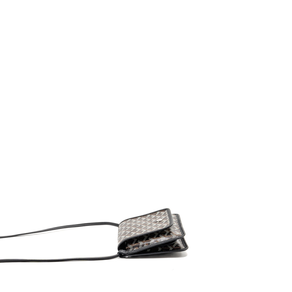 GOYARD PLUMET POCKET POCHETTE GOYARDINE CANVAS/LEATHER BLACK SHW