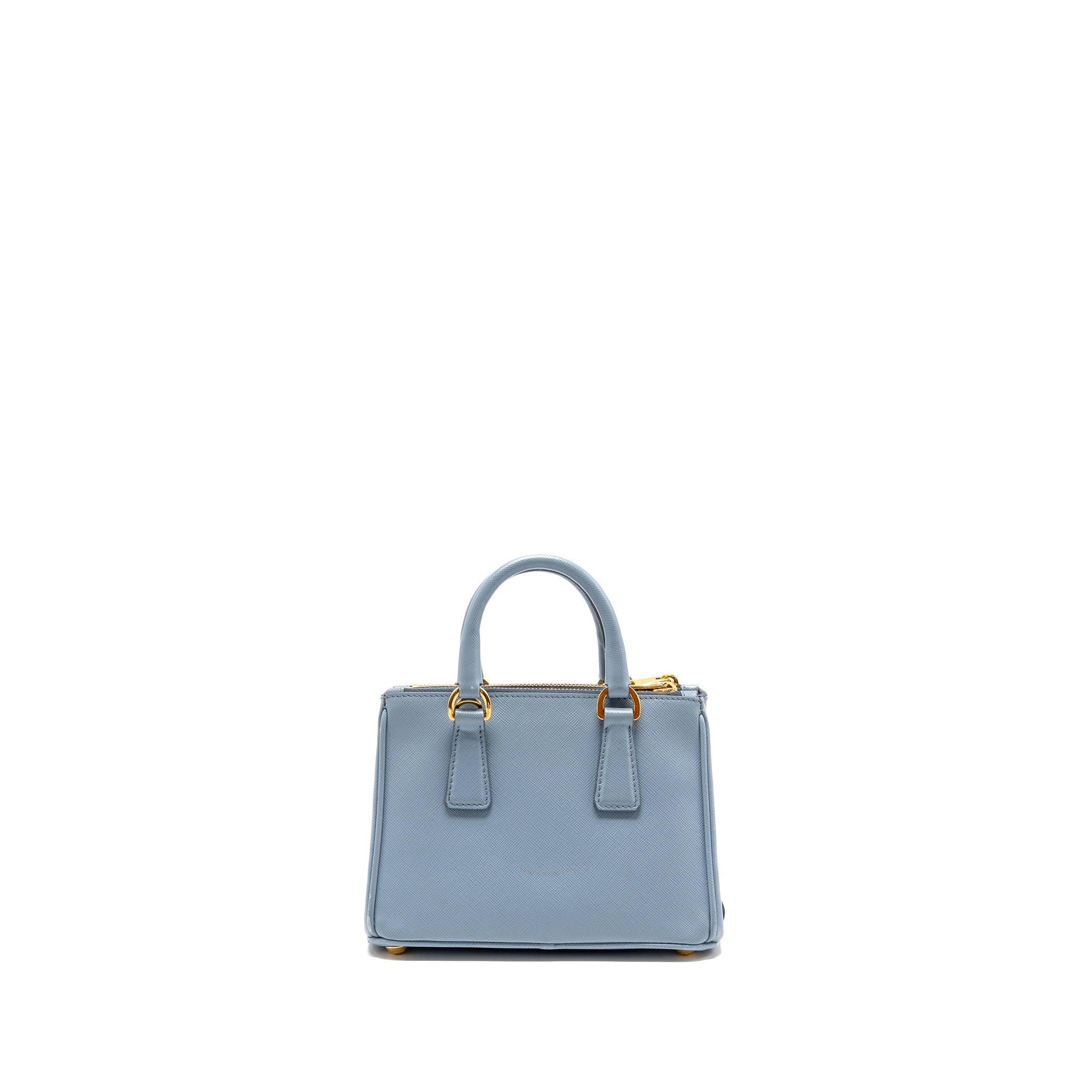 PARADA GALLERIA SAFFIANO MINI TOTE BAG LEATHER LIGHT BLUE GHW