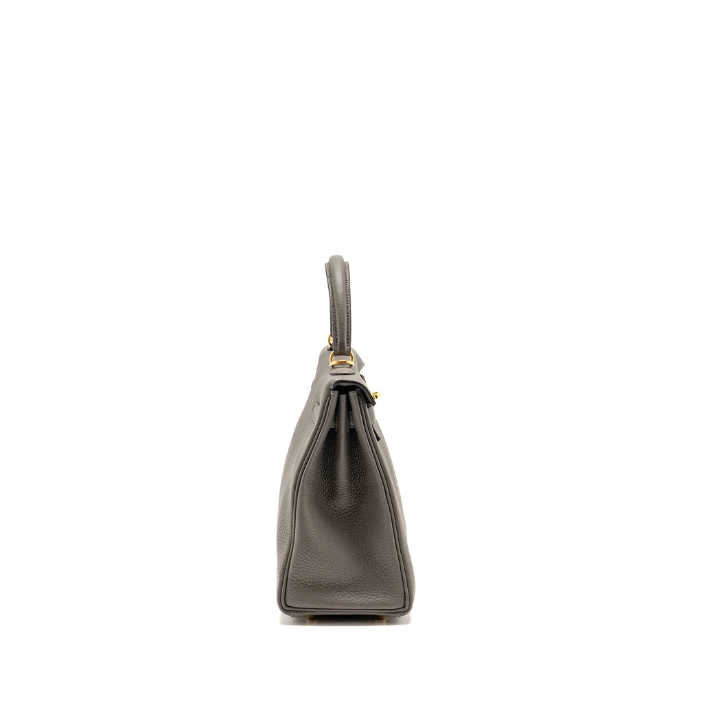 HERMES KELLY 25 TOGO GRIS MEYER GHW