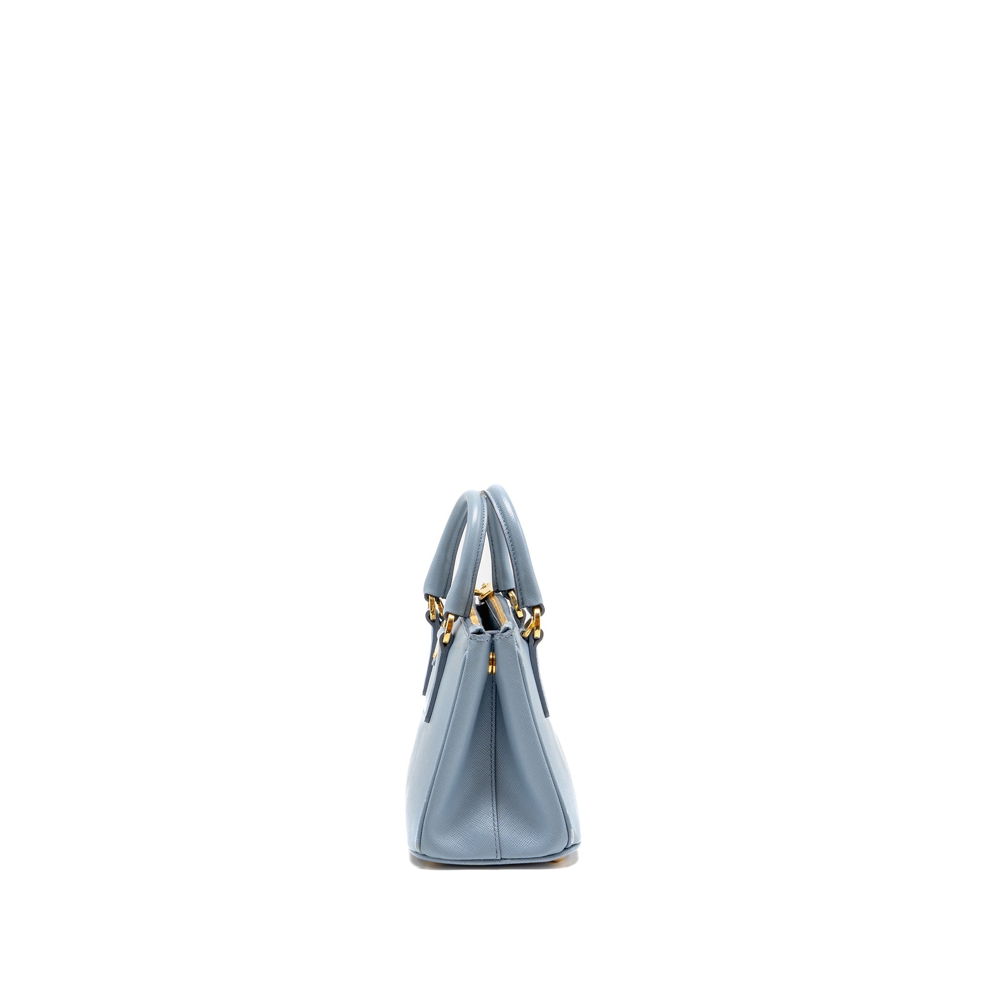 PARADA GALLERIA SAFFIANO MINI TOTE BAG LEATHER LIGHT BLUE GHW