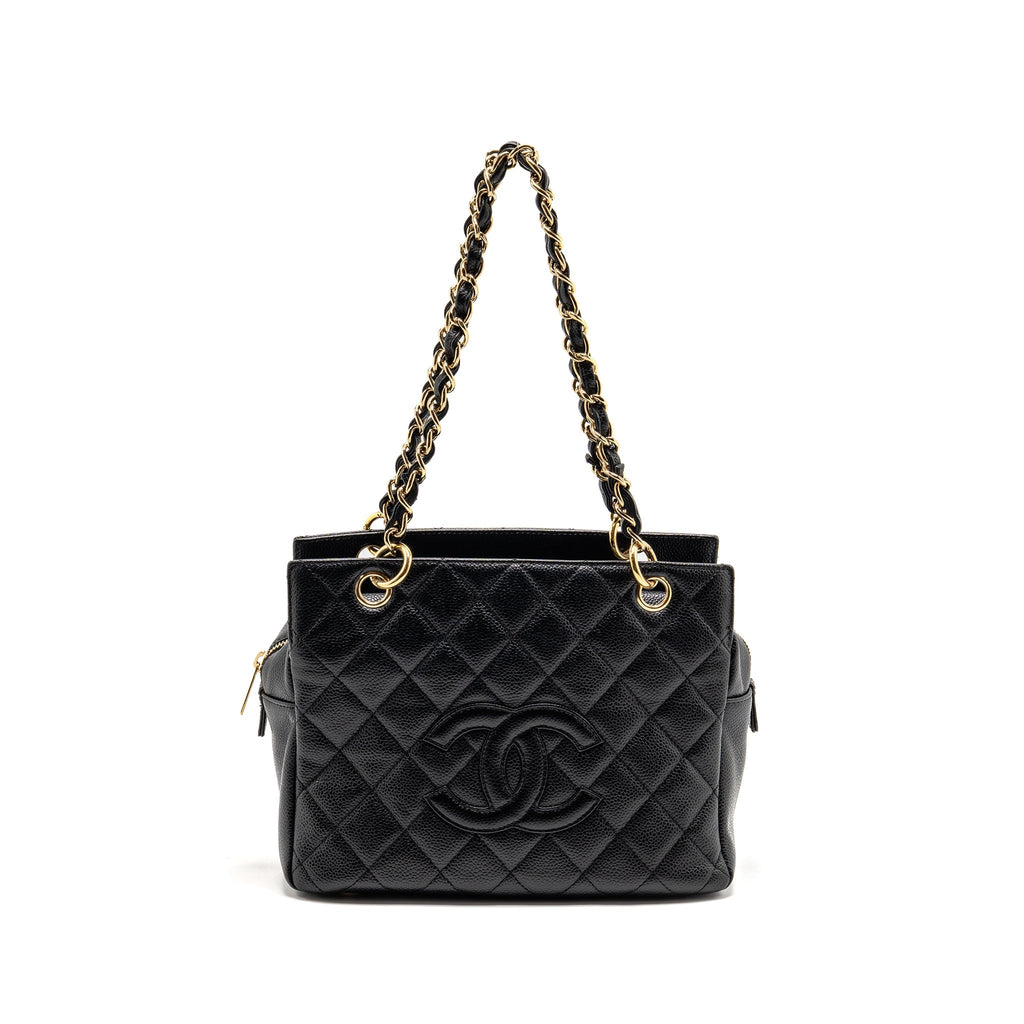 CHANEL PETITE TIMELESS TOTE CAVIAR BLACK GHW