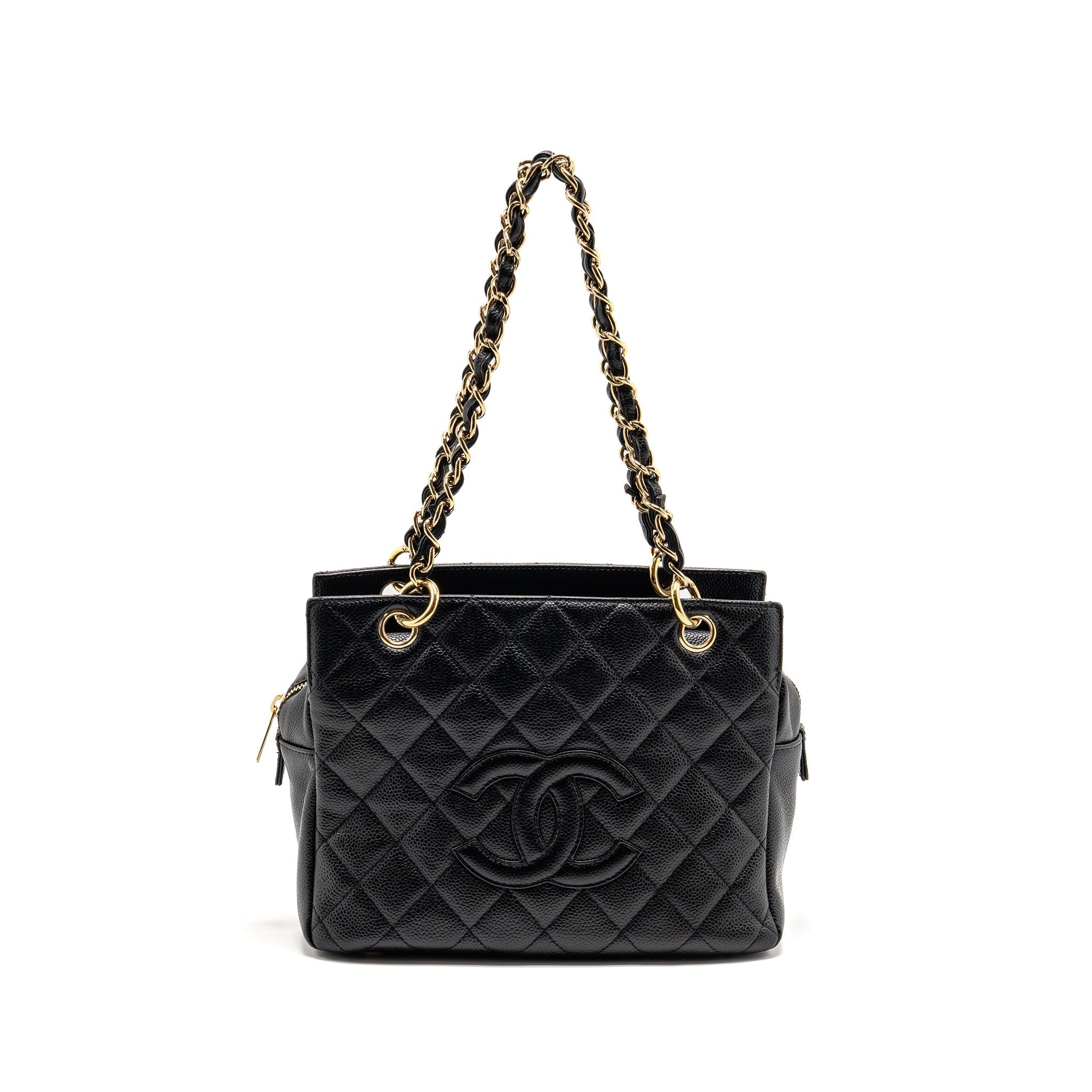 CHANEL PETITE TIMELESS TOTE CAVIAR BLACK GHW
