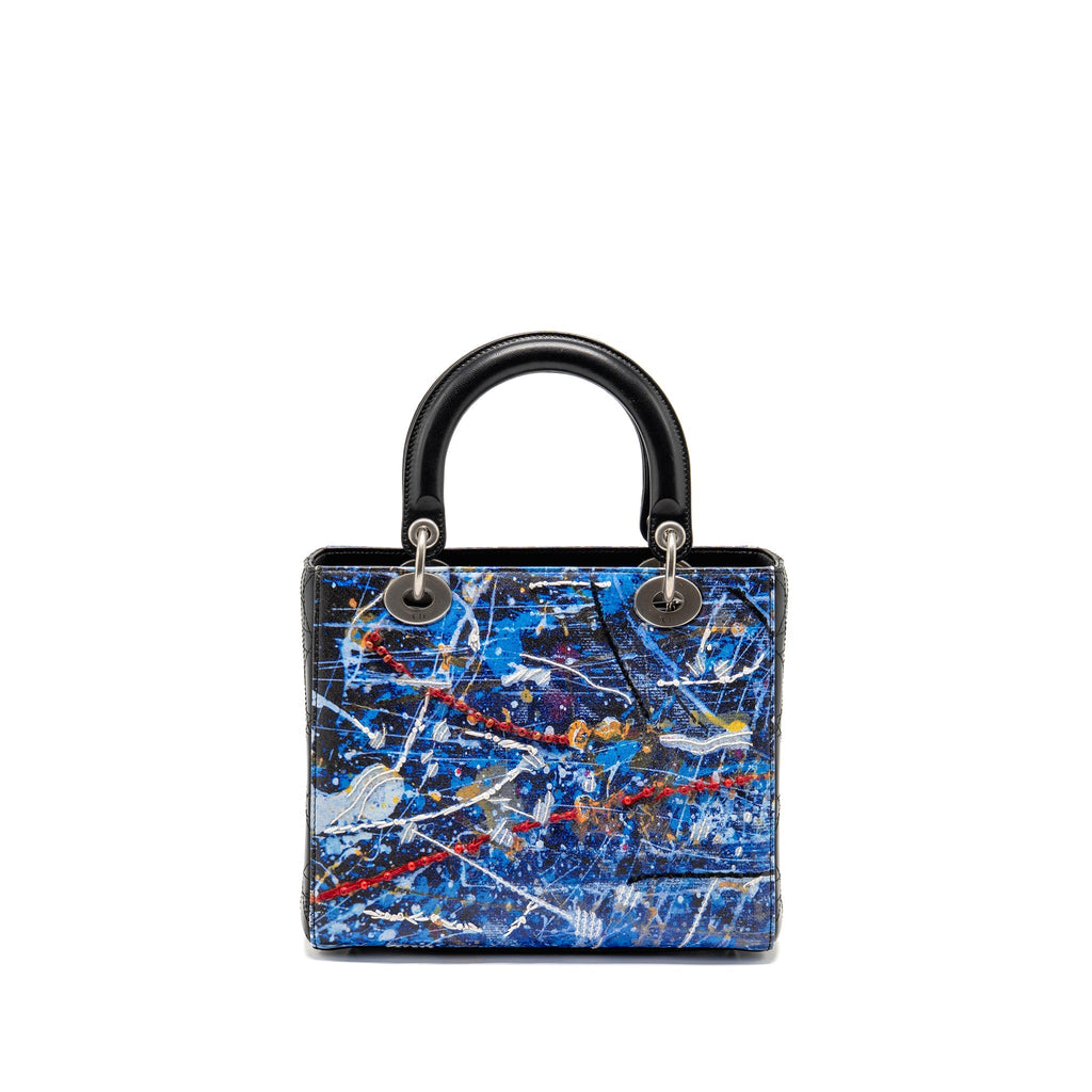 DIOR MEDIUM LADY DIOR ART BAG BETTY MARIANI LIMITED EDITION LEATHER MULTICOLOUR SHW