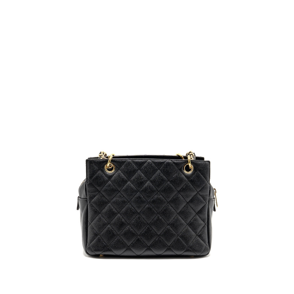 CHANEL PETITE TIMELESS TOTE CAVIAR BLACK GHW