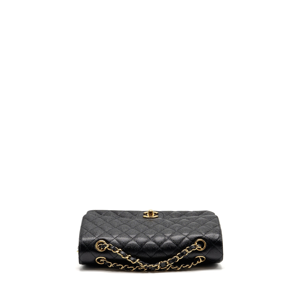 CHANEL MEDIUM CLASSIC DOUBLE FLAP BAG CAVIAR BLACK GHW