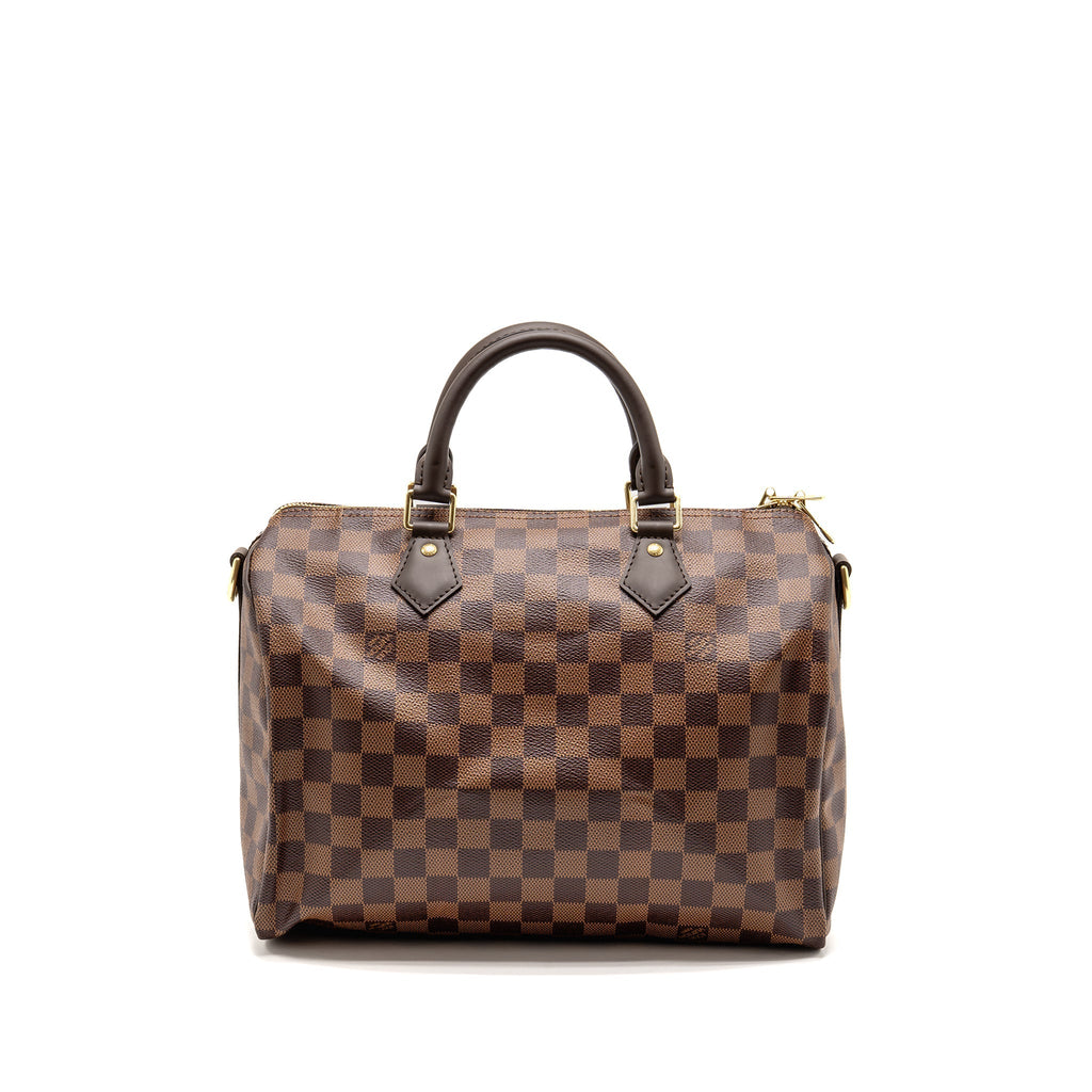 LOUIS VUITTON SPEEDY BANDOULIERE 30 DAMIER EBENE CANVAS GHW