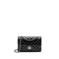CHANEL SMALL CLASSIC DOUBLE FLAP BAG LAMBSKIN BLACK SHW