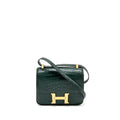 HERMES CONSTANCE 24 ALLIGATOR MISSISSIPPIENSIS MAT VERT FONCE GHW