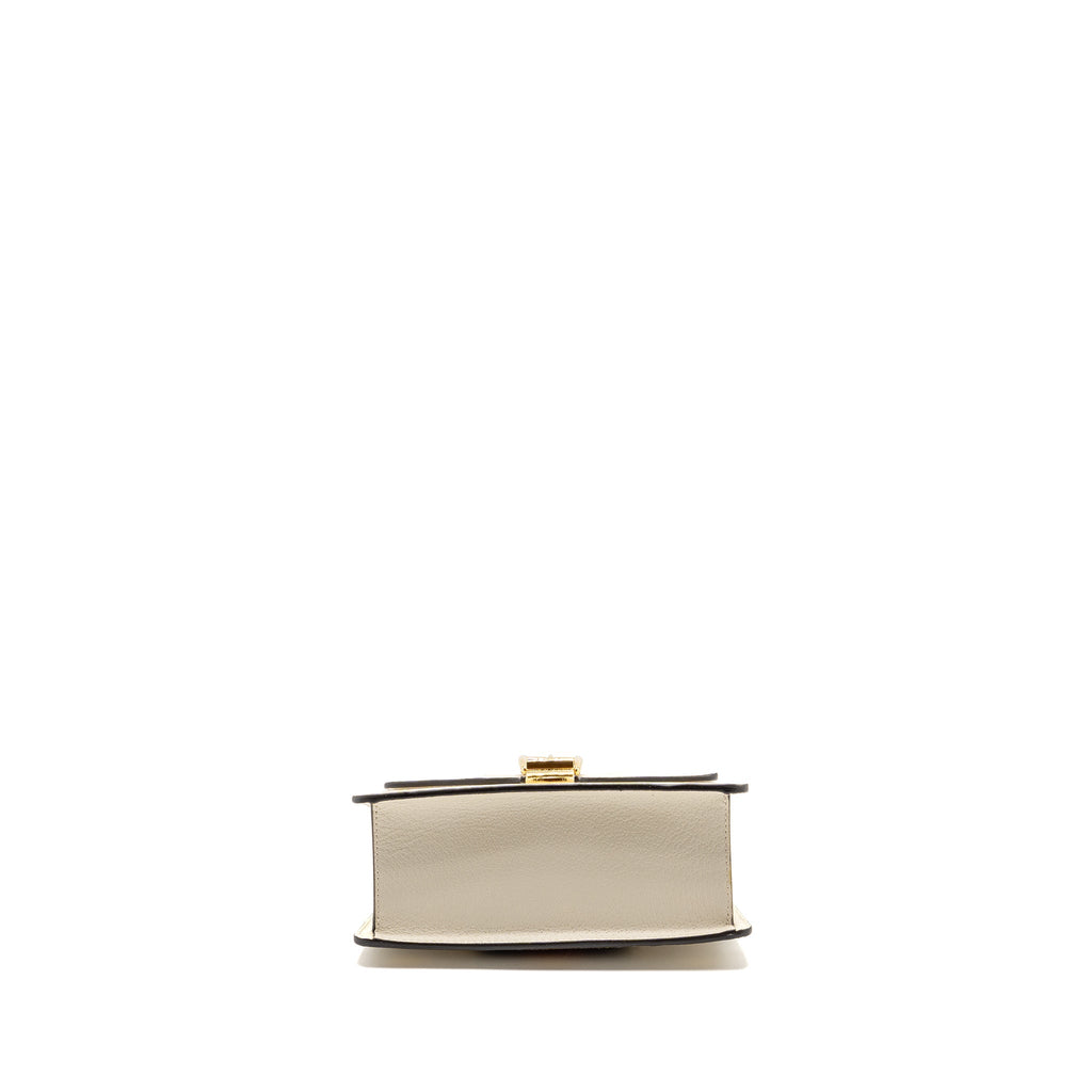 GUCCI MINI SYLVIE BEE STAR TOP HANDLE CALFSKIN WHITE/MULTICOLOUR GHW