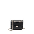 CHANEL MINI 2.55 REISSUE AGED CALFSKIN BLACK SHW (MICROCHIP)
