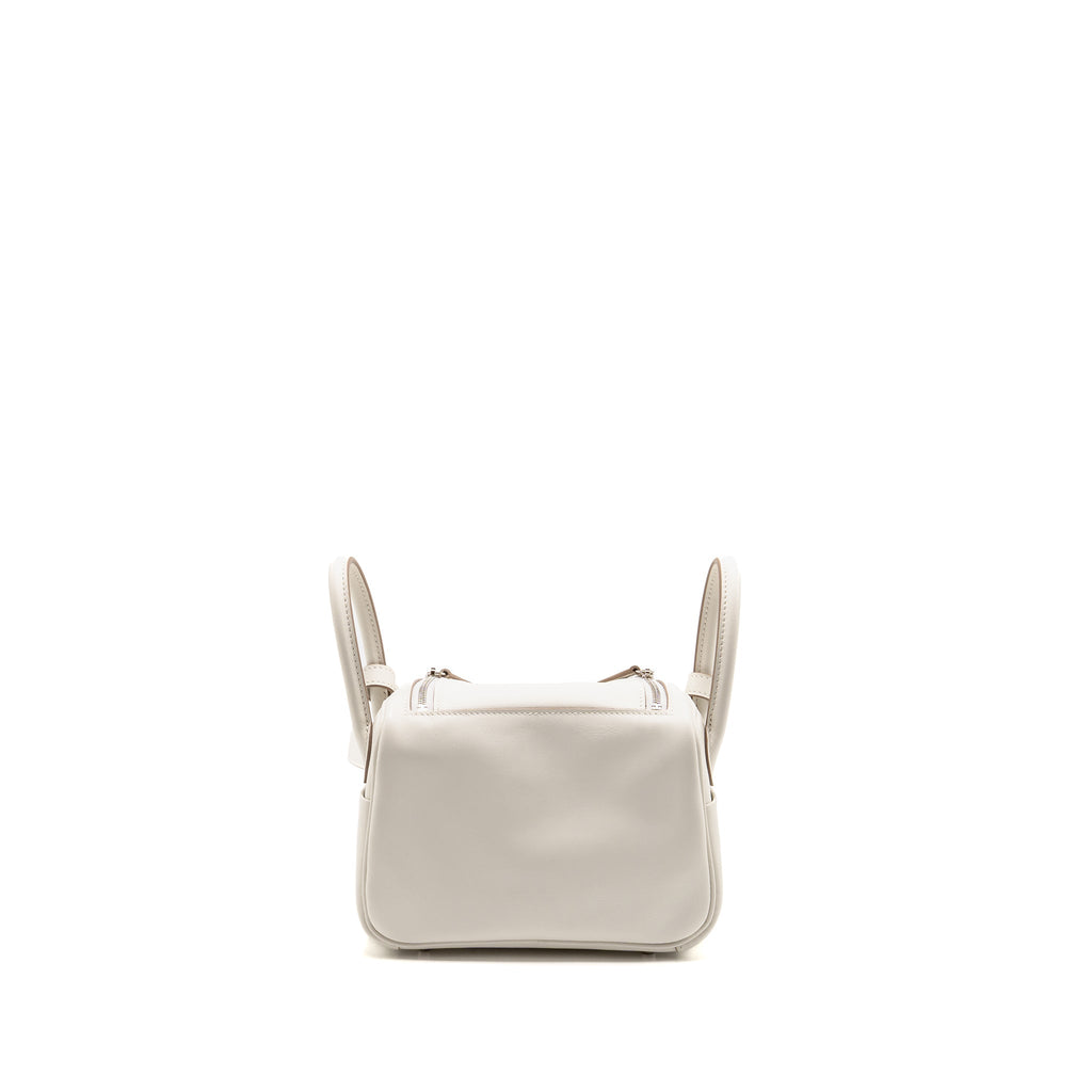HERMES MINI LINDY SWIFT GRIS PALE/ GRIS MEYER SHW