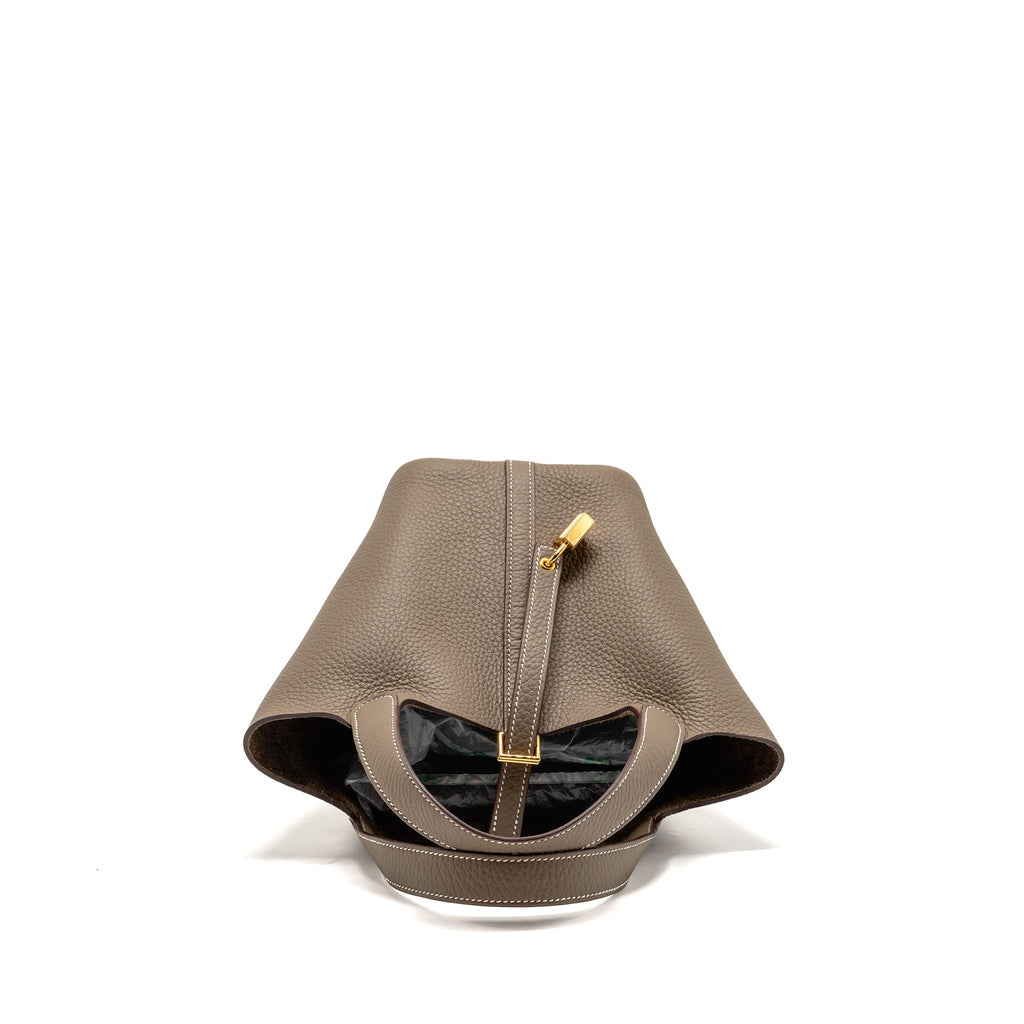 HERMES PICOTIN 18 LOCK BAG CLEMENCE ETOUPE GHW