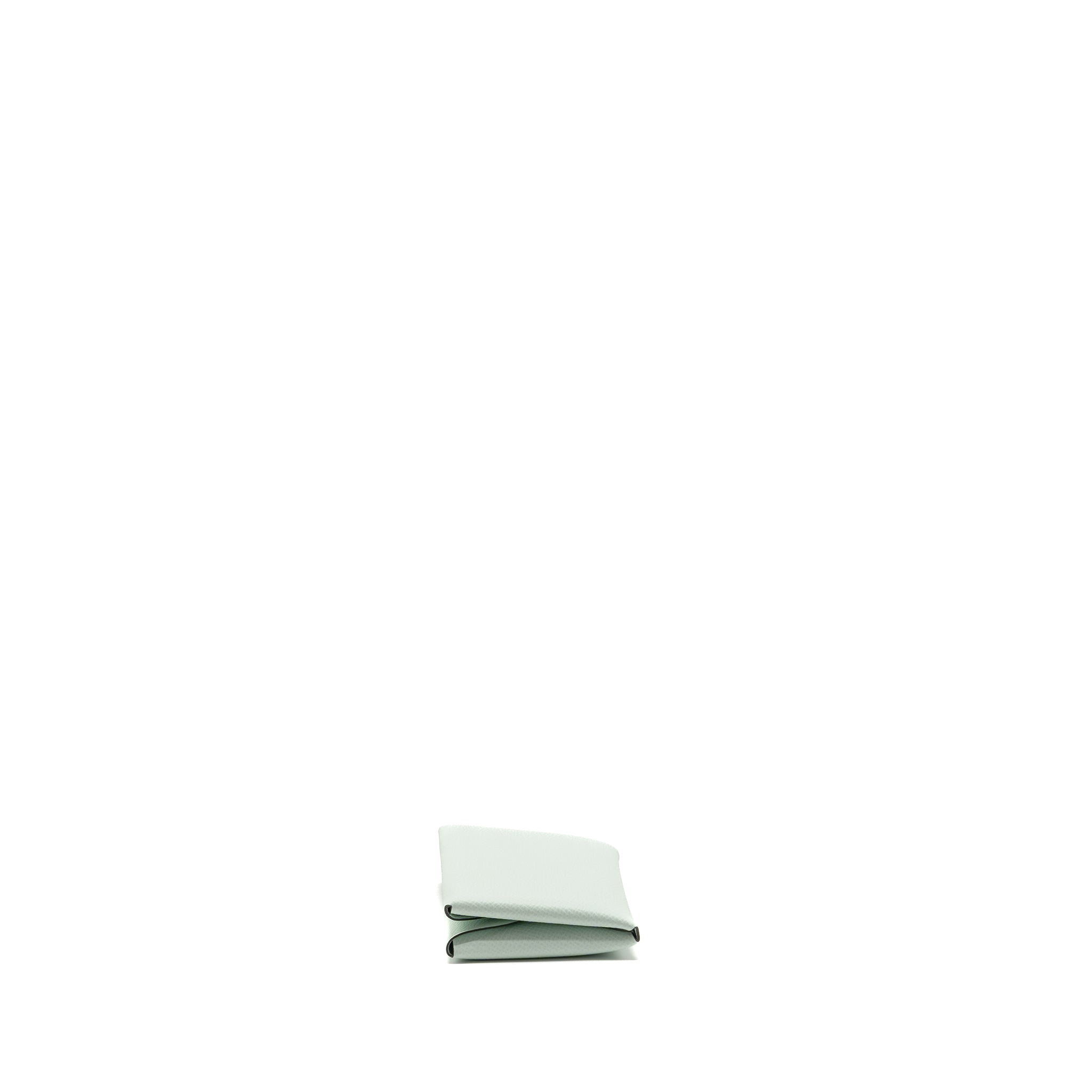 HERMES CALVI DUO CARD HOLDER EPSOM VERT PEPPERMINT SHW
