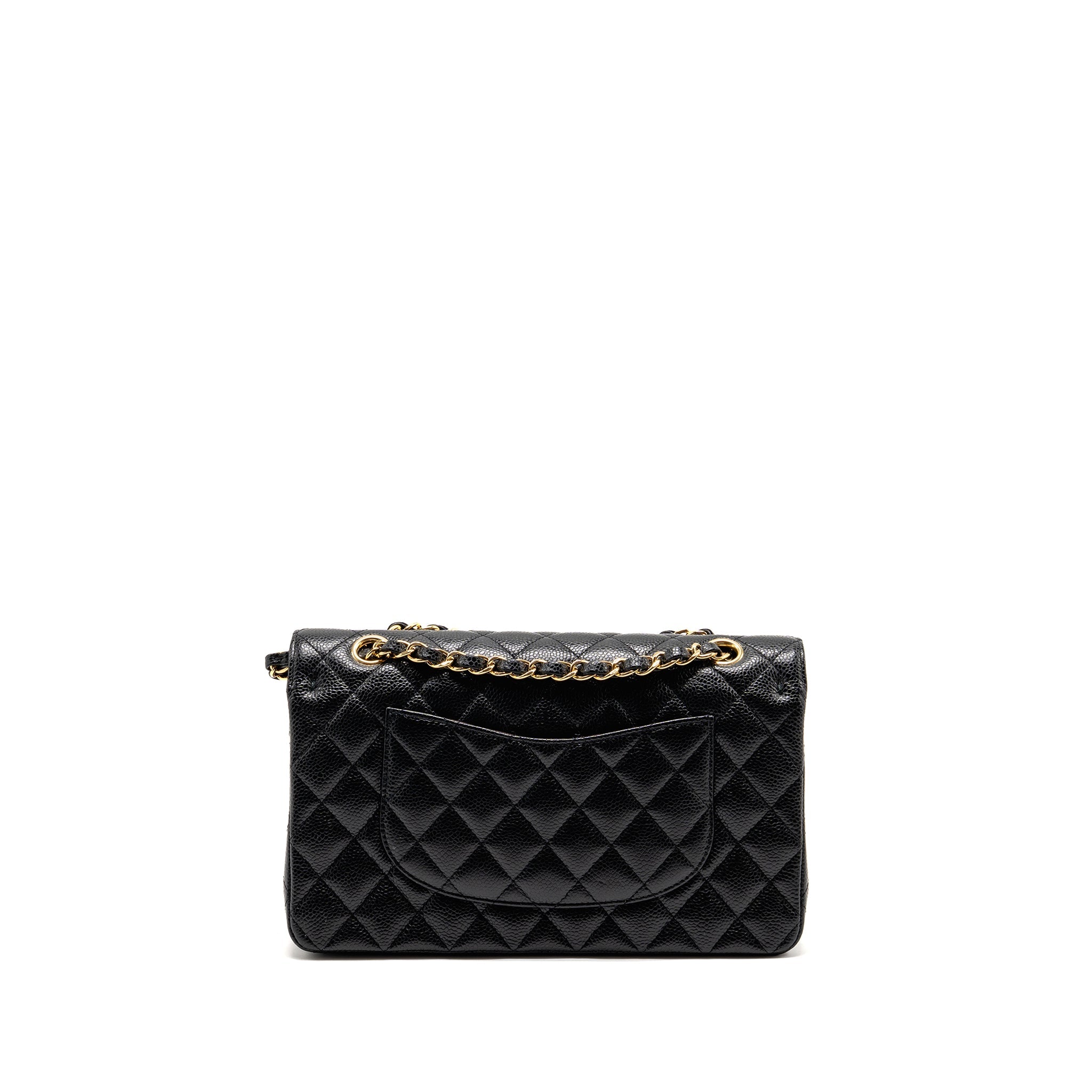 CHANEL MEDIUM CLASSIC DOUBLE FLAP BAG CAVIAR BLACK GHW
