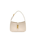 SAINT LAURENT LE 5 A 7 HOBO CALFSKIN BLANC VINTAGE GHW