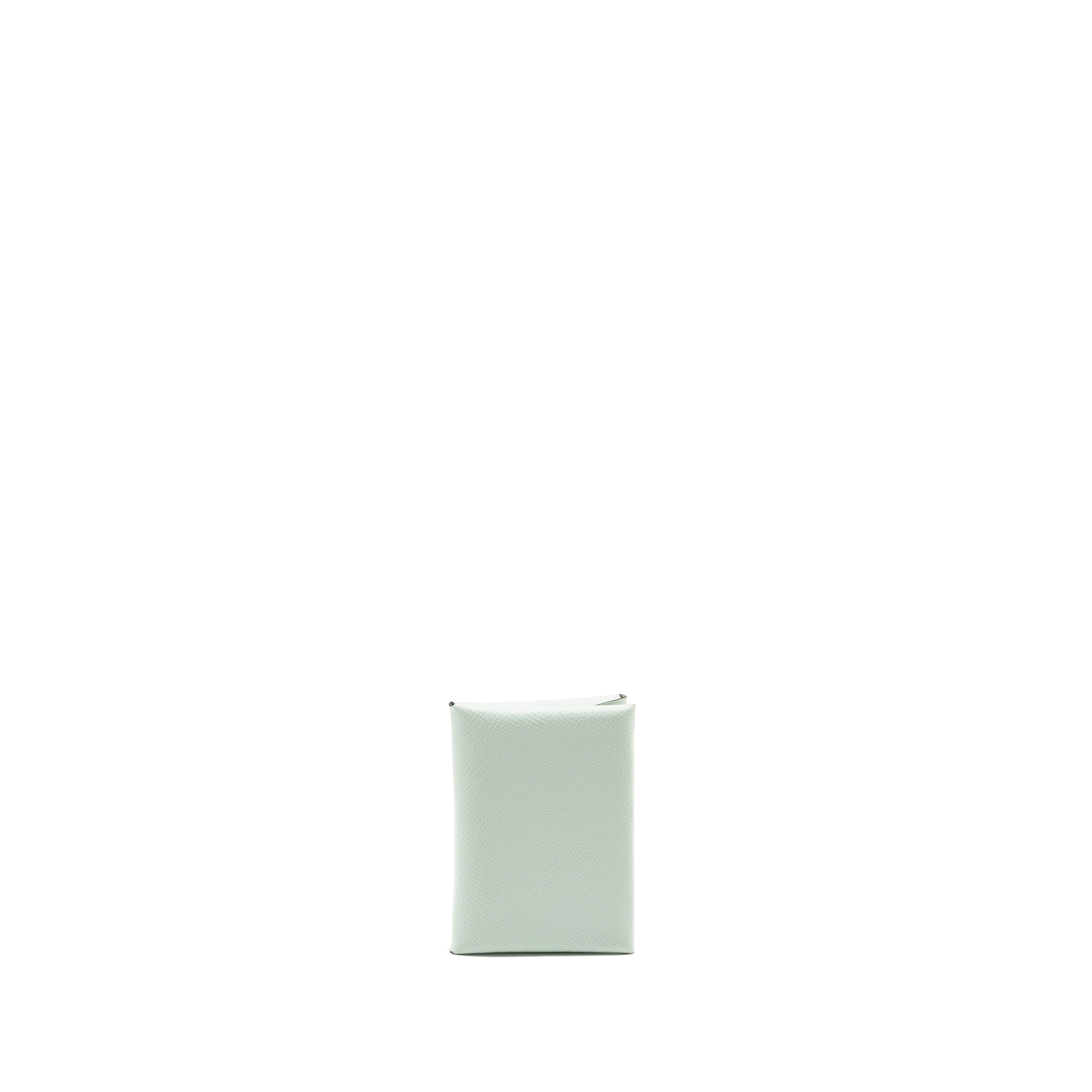 HERMES CALVI DUO CARD HOLDER EPSOM VERT PEPPERMINT SHW