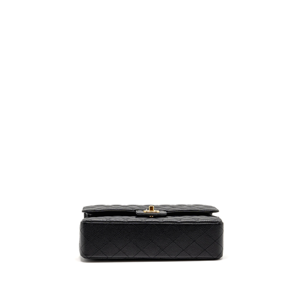 CHANEL MEDIUM CLASSIC DOUBLE FLAP BAG CAVIAR BLACK GHW