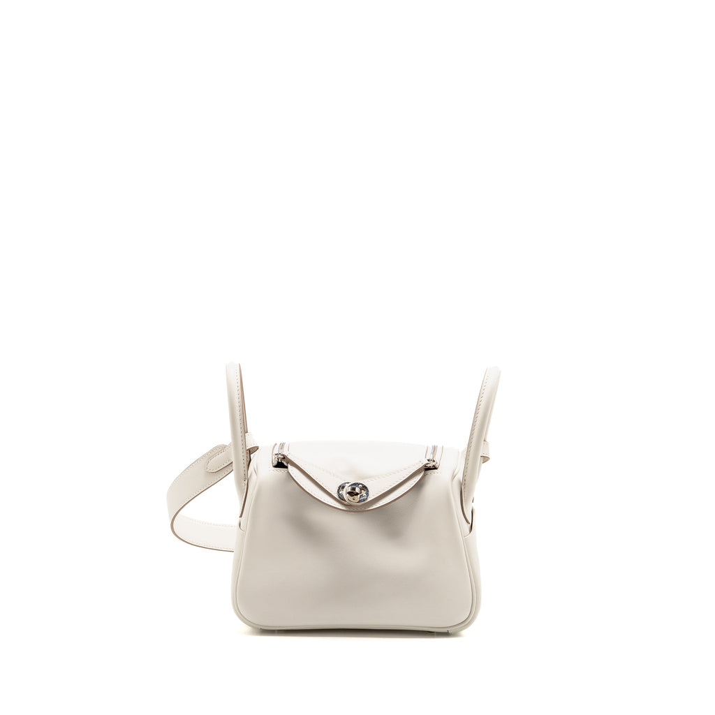 HERMES MINI LINDY SWIFT GRIS PALE/ GRIS MEYER SHW