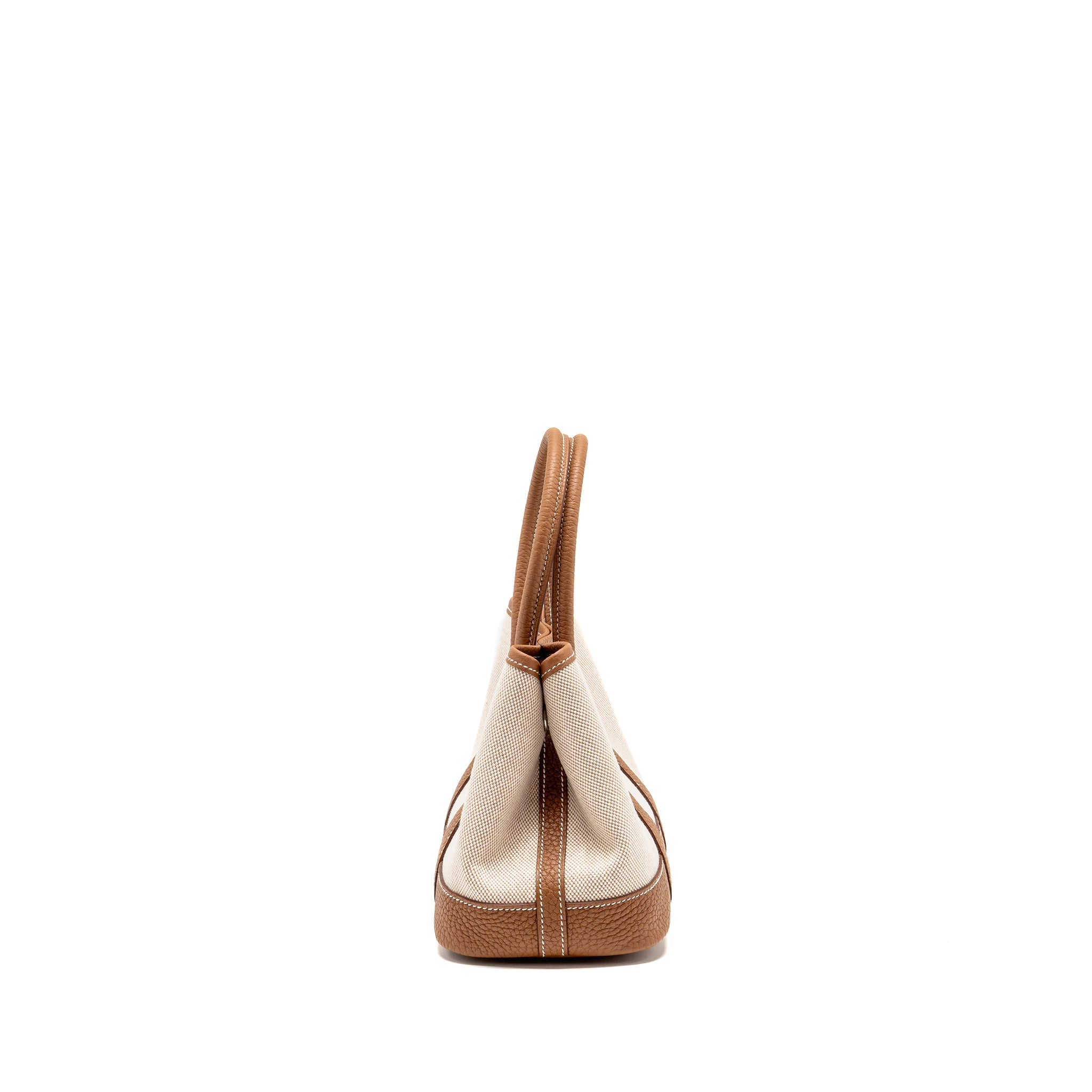HERMES NEO GARDEN PARTY 23 CANVAS/NEGONDA ECRU-BEIGE/GOLD SHW