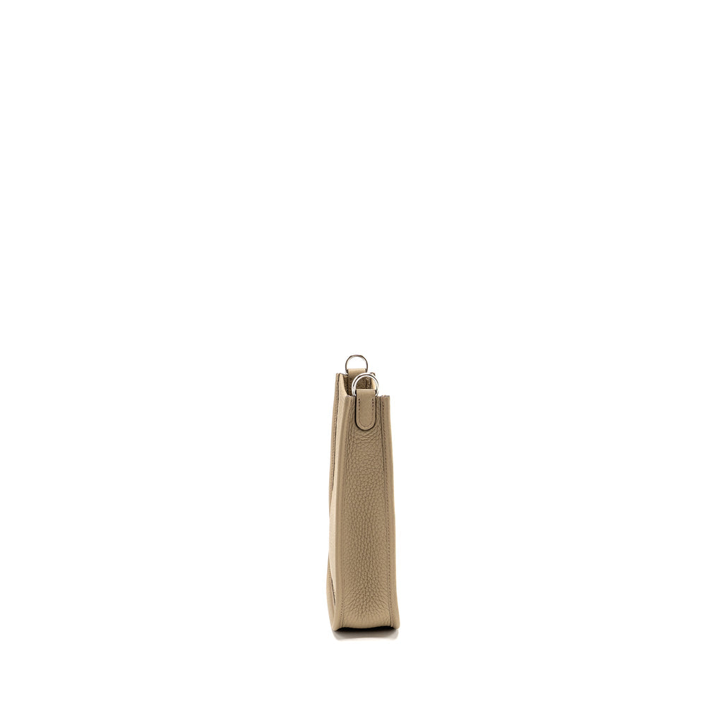 HERMES MINI EVELYNE CLEMENCE BEIGE MARFA MULTICOLOURED STRAP SHW