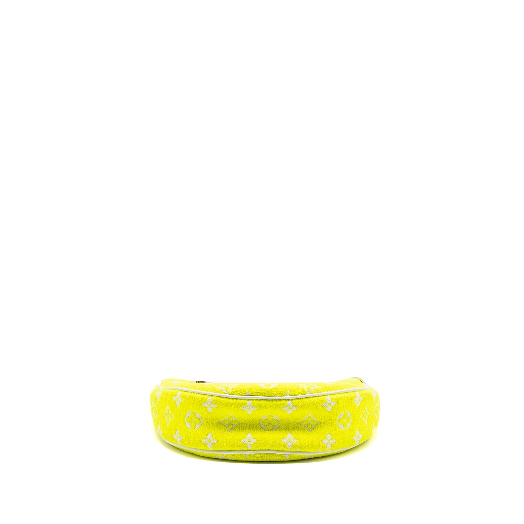 LOUIS VUITTON LOOP PM HALF-MOON BAGUETTE JACQUARD MONOGRAM YELLOW/WHITE GHW
