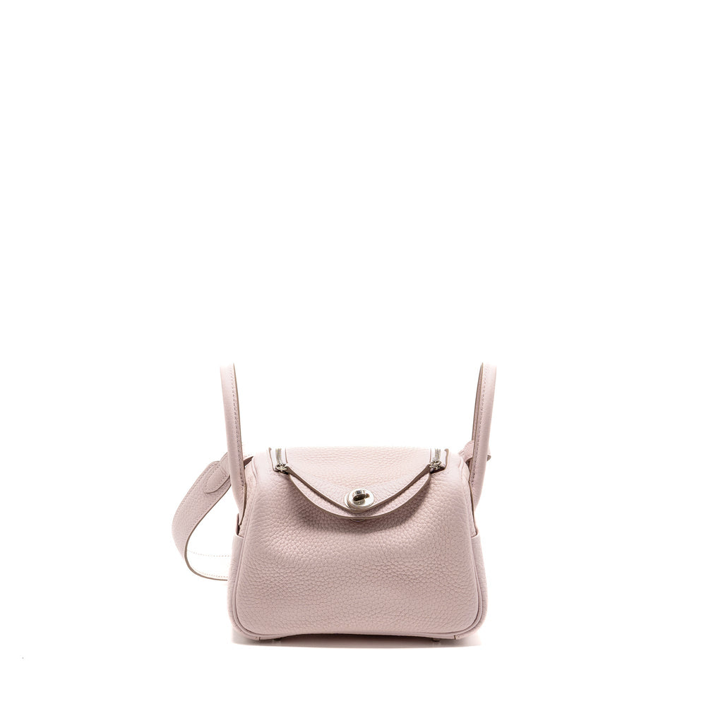 HERMES MINI LINDY CLEMENCE MAUVE PALE SHW