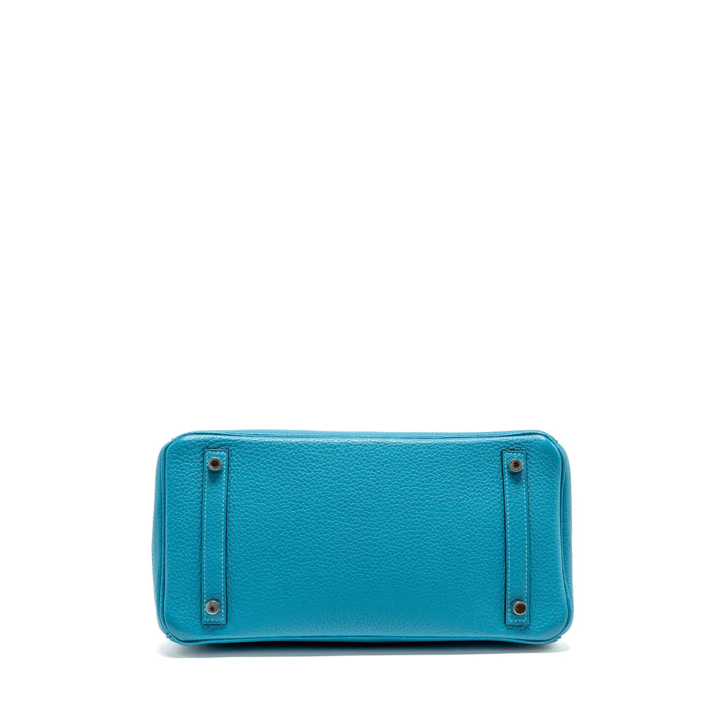 HERMES BIRKIN 30 CLEMENCE BLUE PAON SHW