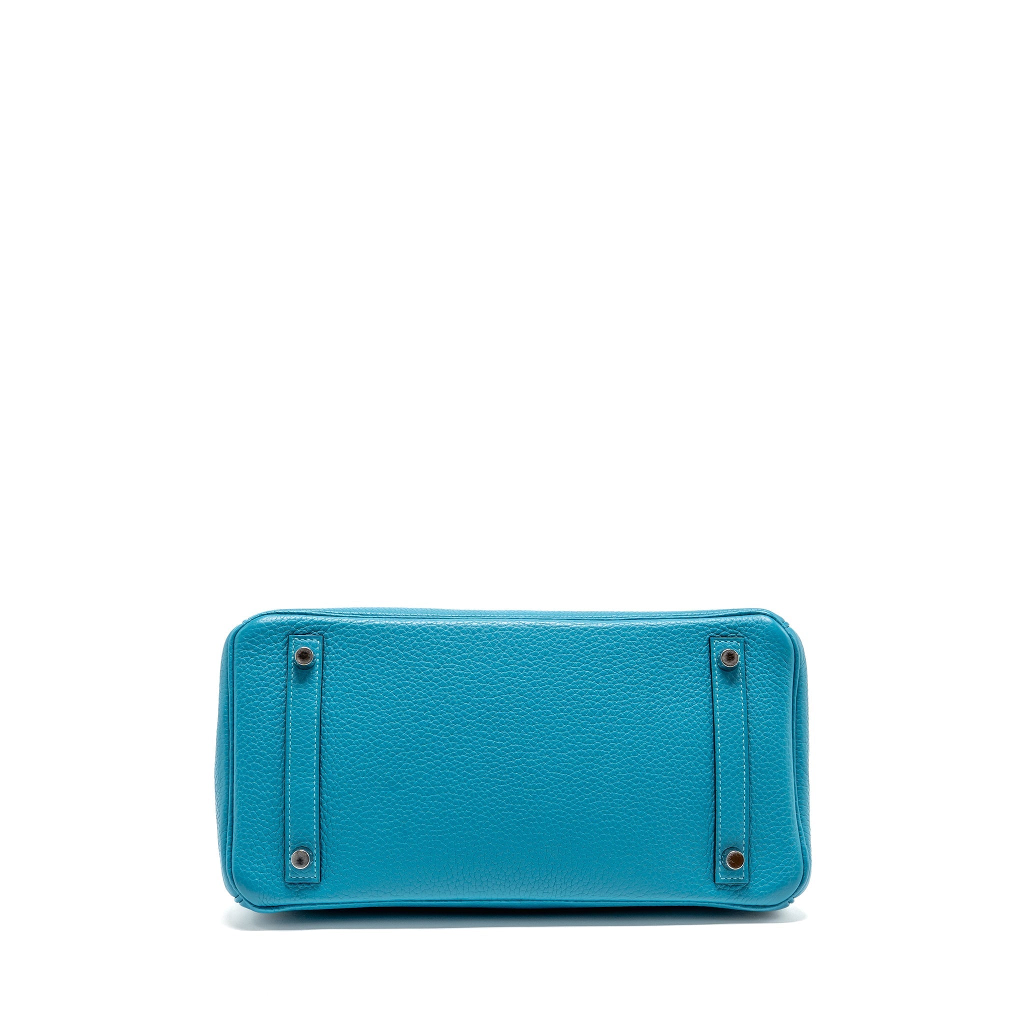 HERMES BIRKIN 30 CLEMENCE BLUE PAON SHW