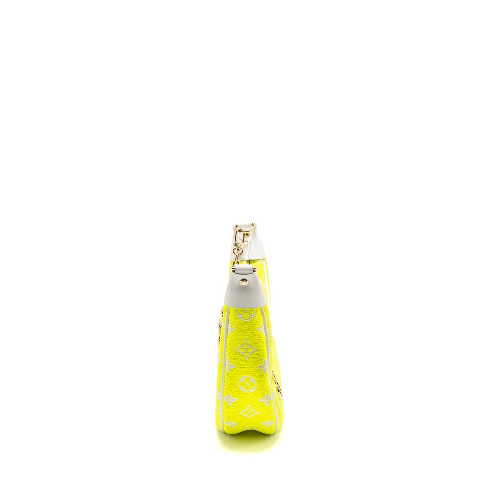 LOUIS VUITTON LOOP PM HALF-MOON BAGUETTE JACQUARD MONOGRAM YELLOW/WHITE GHW