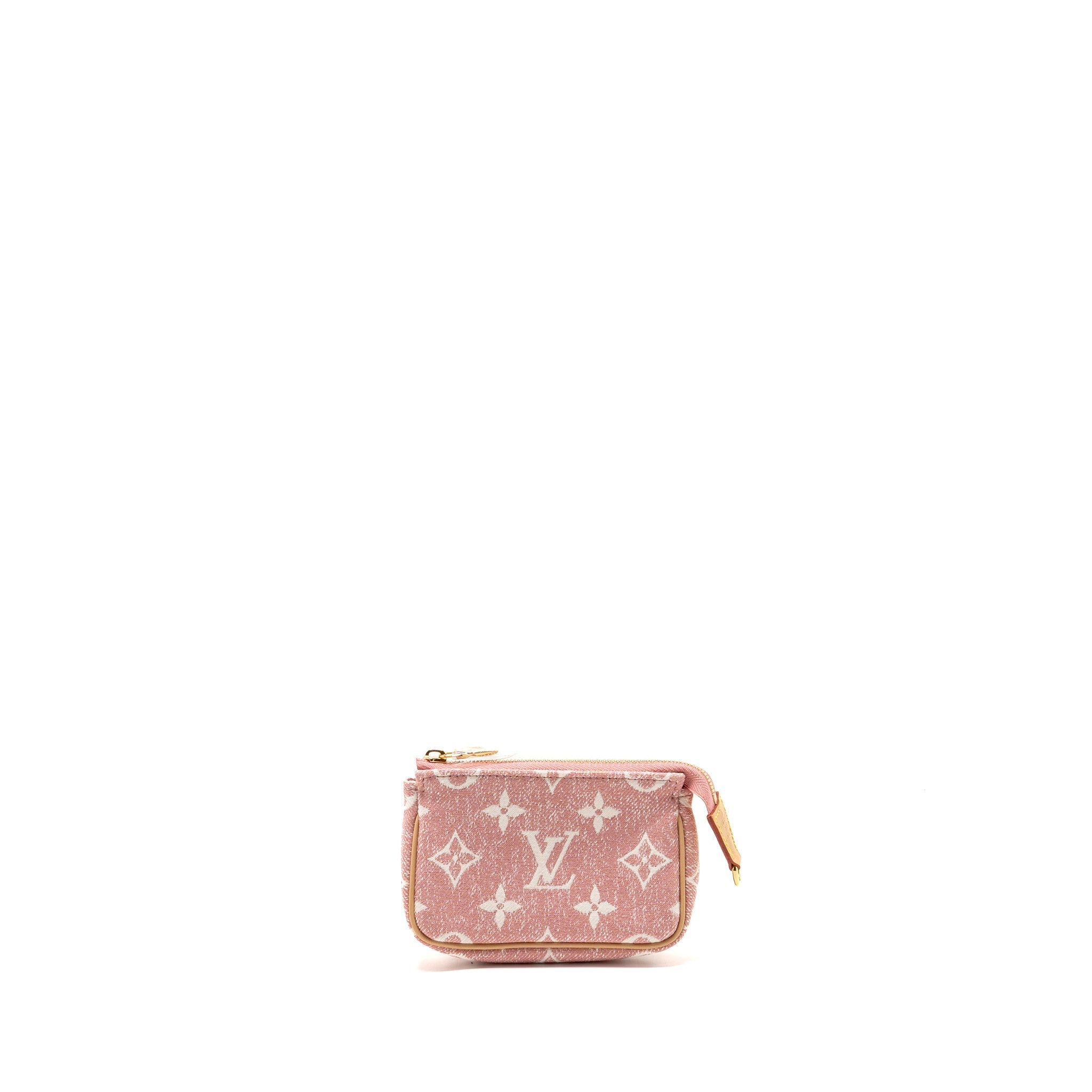 LOUIS VUITTON MICRO POCHETTE ACCESSOIRES MONOGRAM JACQUARD DENIM PINK GHW