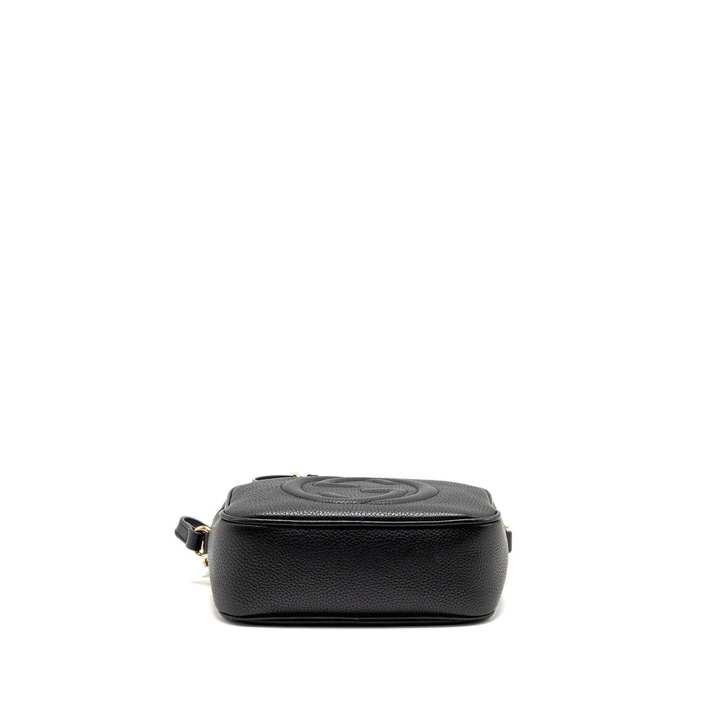 GUCCI SOHO DISCO CAMERA CROSSBODY BAG CALFSKIN BLACK LGHW