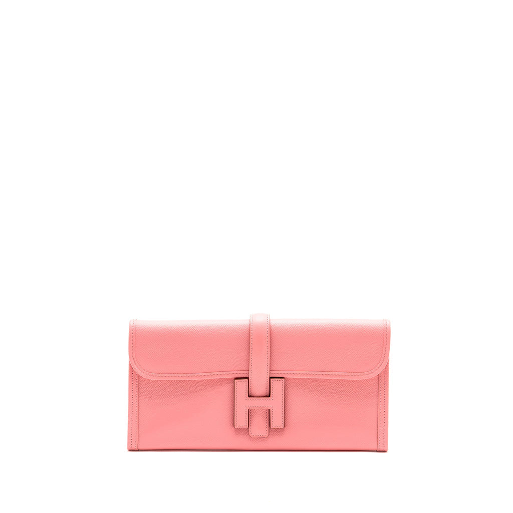 HERMES JIGE 29 CLUTCH EPSOM ROSE CONFETTI