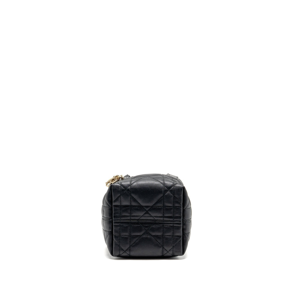 DIOR TOUJOURS VERTICAL NANO TOTE BAG CALFSKIN BLACK LGHW
