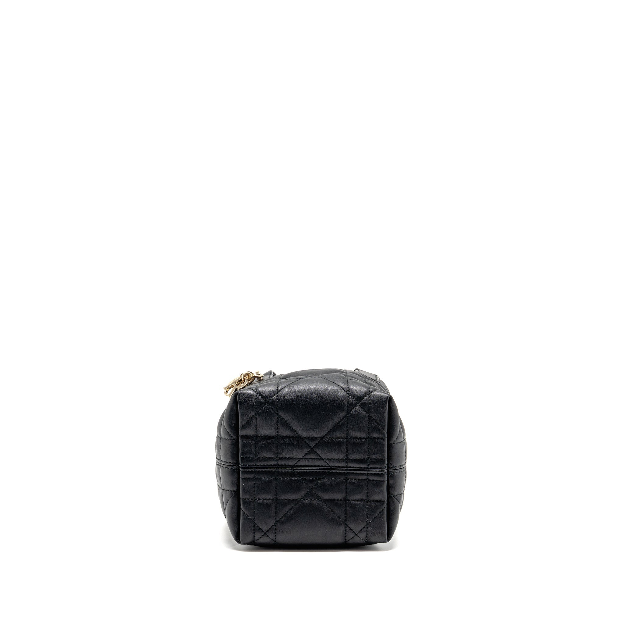DIOR TOUJOURS VERTICAL NANO TOTE BAG CALFSKIN BLACK LGHW