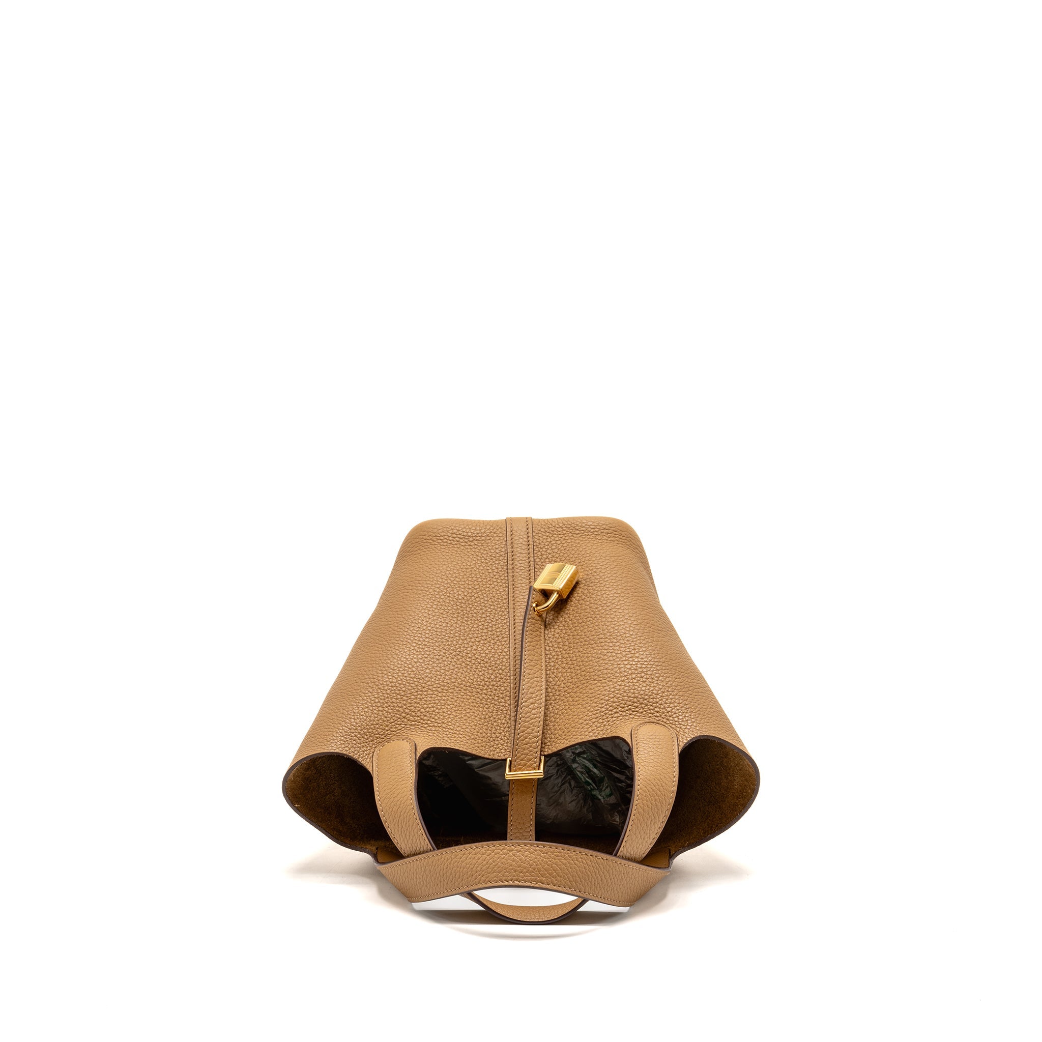 HERMES PICOTIN 18 LOCK BAG CLEMENCE 4B BISCUIT GHW
