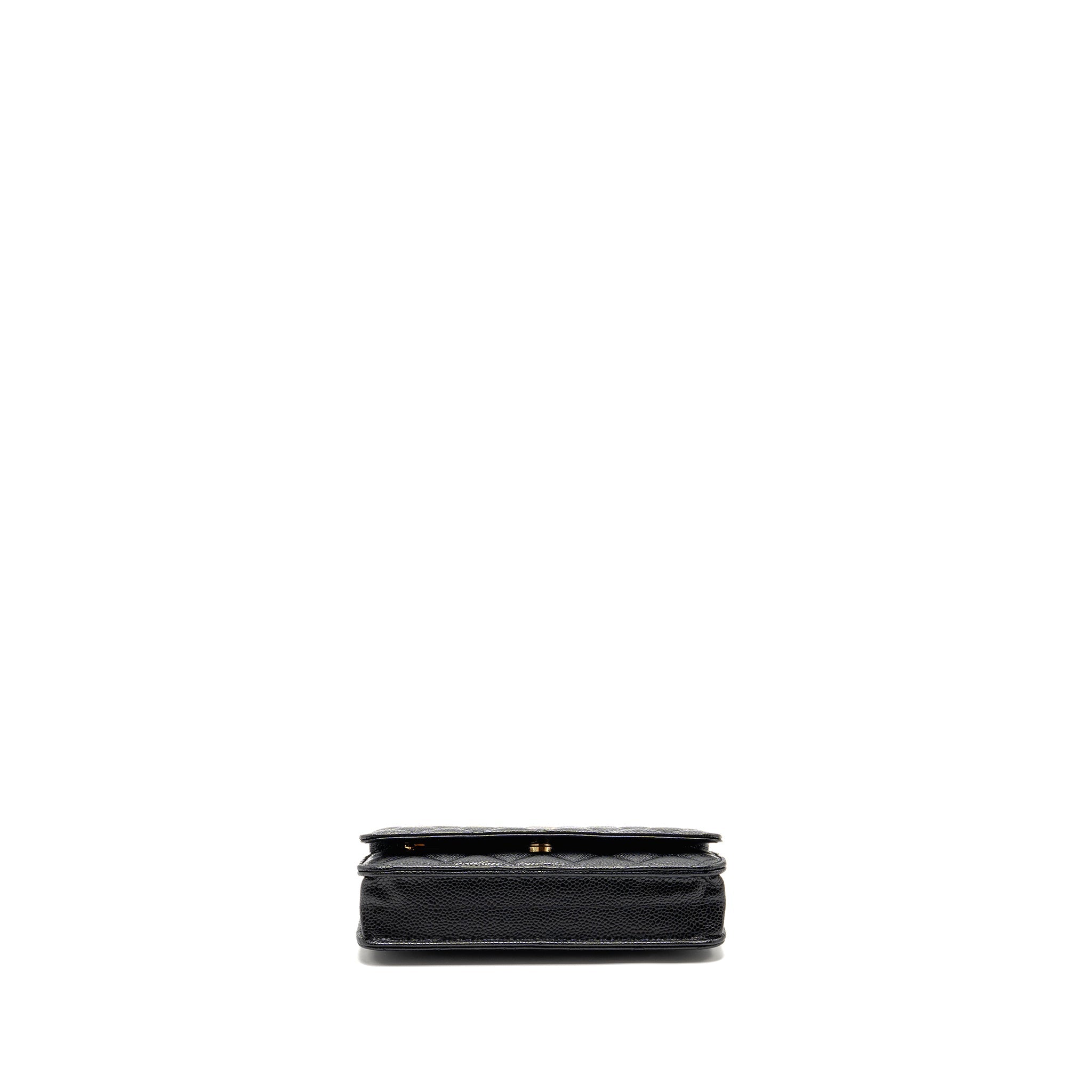 CHANEL CLASSIC WALLET ON CHAIN CAVIAR BLACK GHW