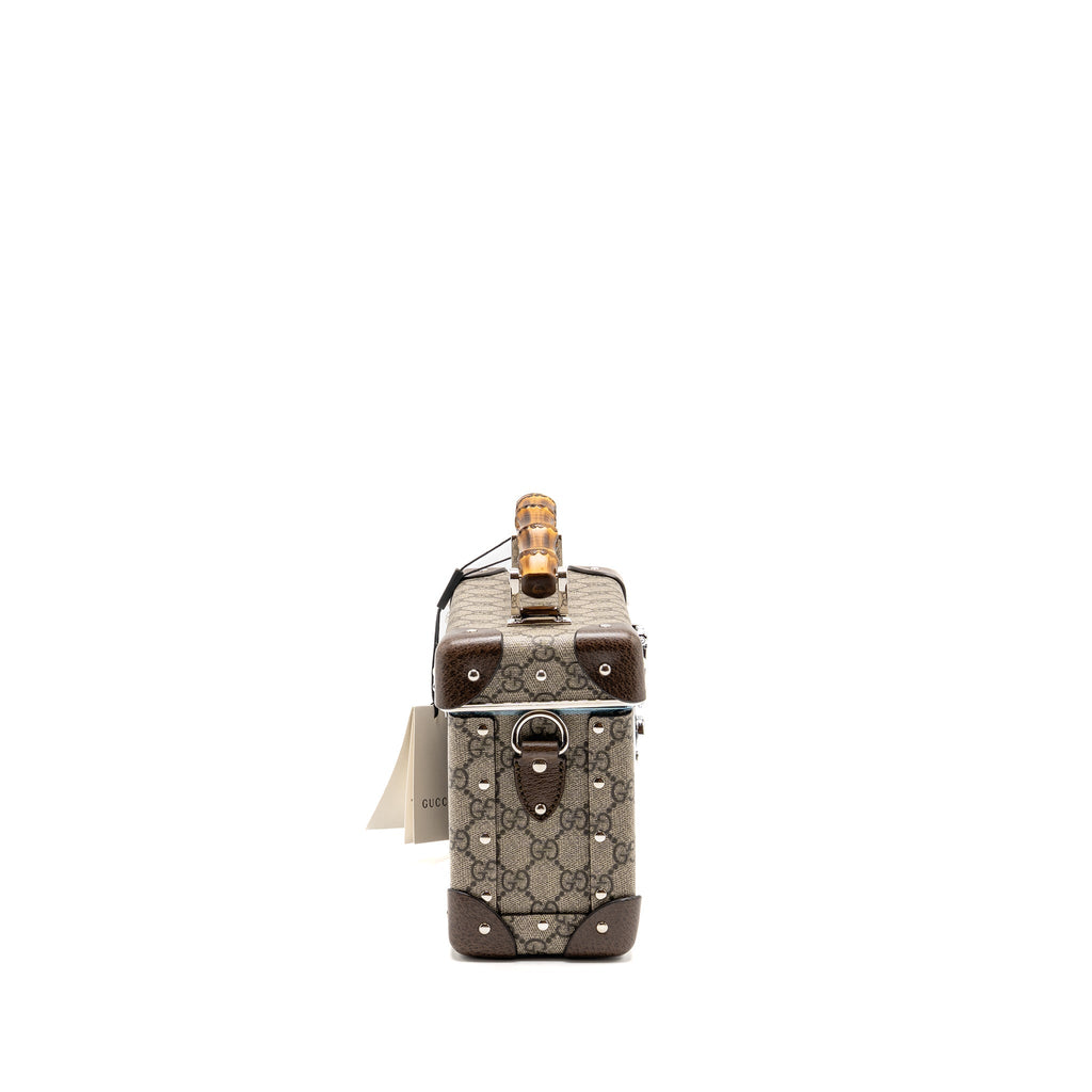 GUCCI GLOBE TROTTER GG BEAUTY CASE CANVAS BROWN SHW
