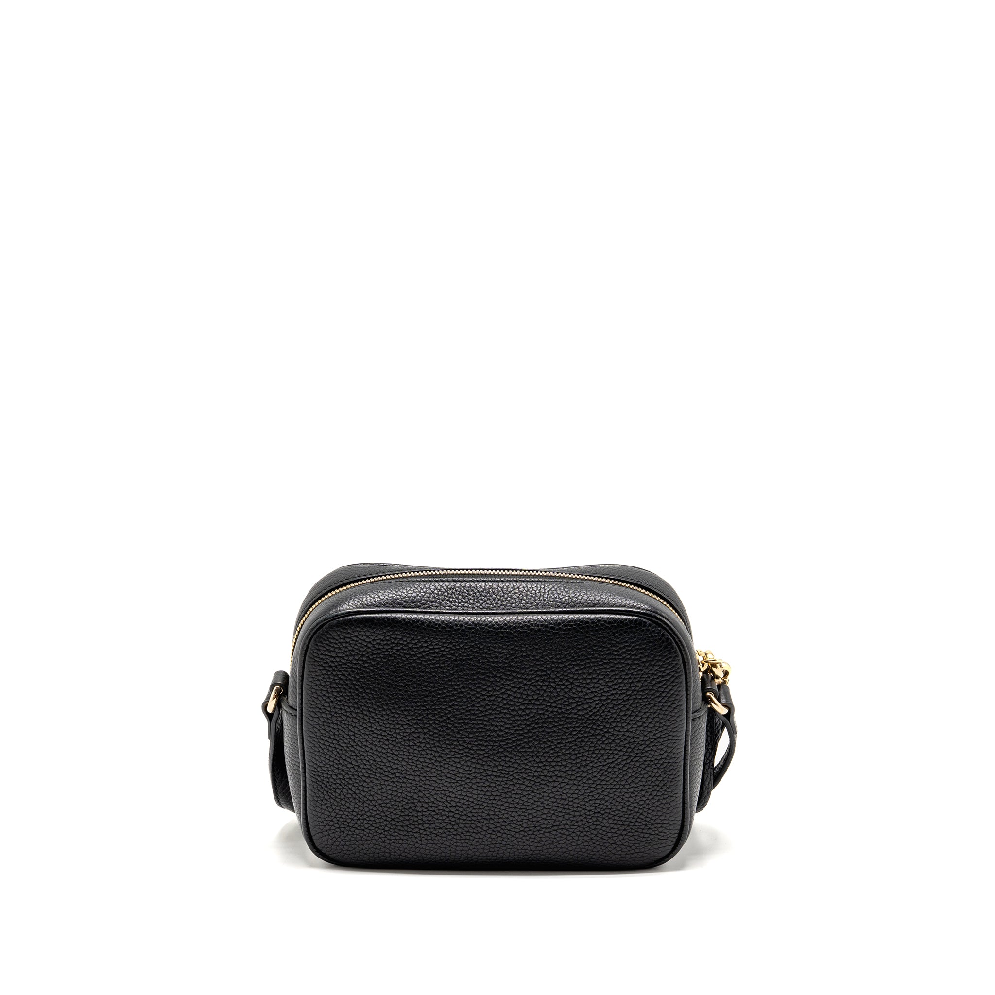 GUCCI SOHO DISCO CAMERA CROSSBODY BAG CALFSKIN BLACK LGHW
