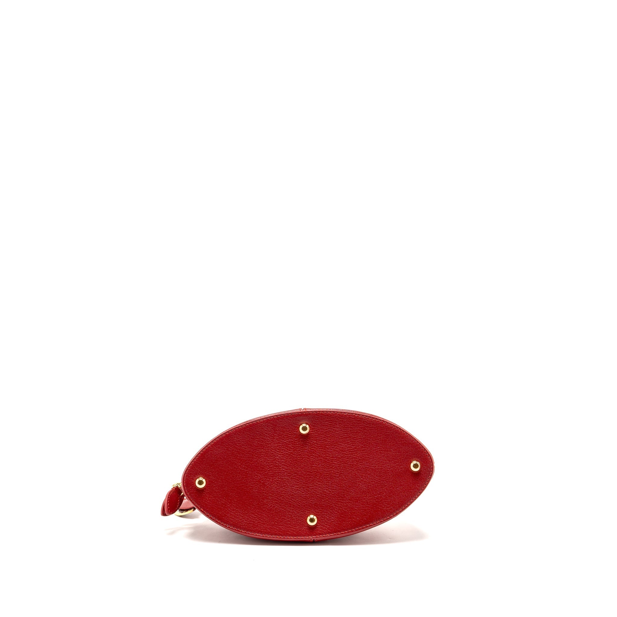 BVLGARI MARQUISE SMALL TOP HANDLE BAG ROYAL RUBY GOAT LEATHER RED GHW