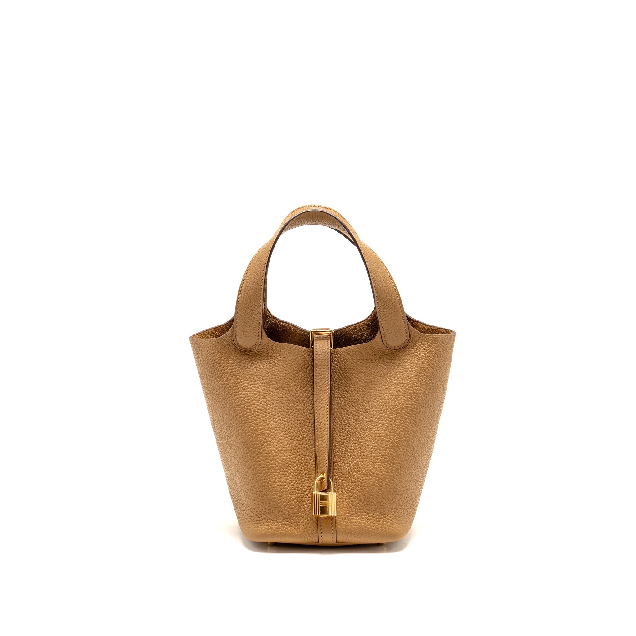 HERMES PICOTIN 18 LOCK BAG CLEMENCE 4B BISCUIT GHW