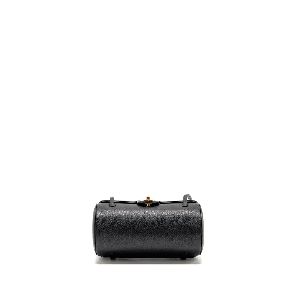 CHANEL 26P PREPPY BOWLING SHOULDER BAG CAVIAR BLACK GHW (MICROCHIP)