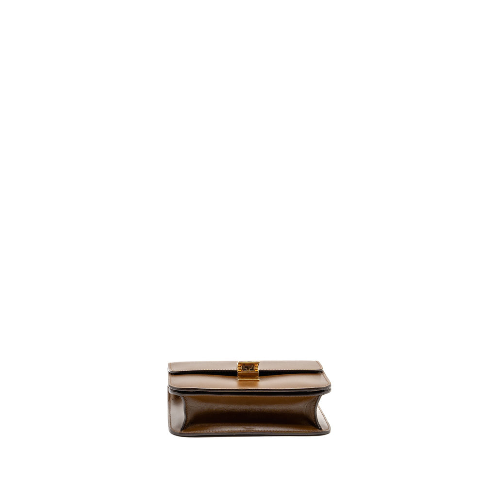 CELINE SMALL CLASSIC BOX BAG CALFSKIN CAMEL GHW