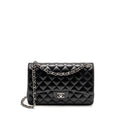 CHANEL JUMBO CLASSIC DOUBLE FLAP BAG LAMBSKIN BLACK SHW