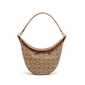 LOEWE MEDIUM LUNA BAG ANAGRAM JACQUARD CANVAS/CALFSKIN TAN/PECAN GHW