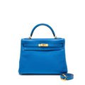 HERMES KELLY 32 EVERCOLOR BLUE HYDRA GHW
