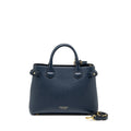 BURBERRY THE LARGE BANNER BAG CALFSKIN DARK BLUE/MULTICOLOUR GHW