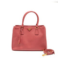 PRADA LARGE SAFFIANO TOTE BAG GALLERIA SAFFIANO LEATHER PINK GHW