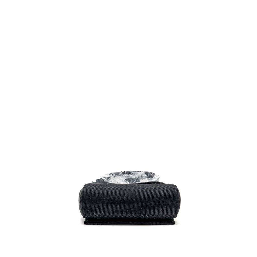 HERMES HERBAG MINI CANVAS/HUNTER LEATHER BLACK GHW